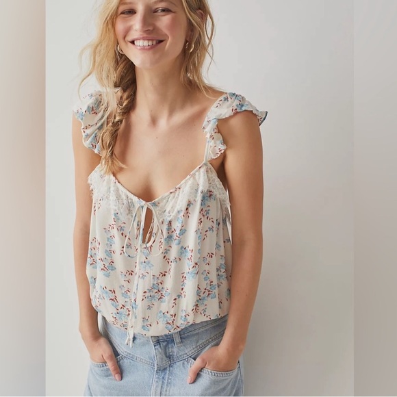 NEW🔥Free People Take It Away Bodysuit - Sleeveless Ivory Combo $68 - Picture 3 of 9